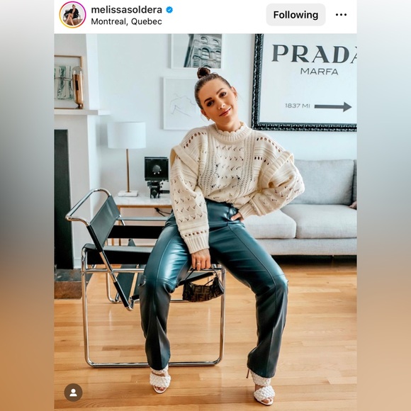 Line and Dot Cream Scallop Neck Knit Sweater - Picture 1 of 10